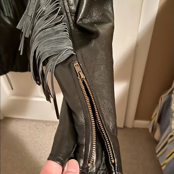 Ladies Genuine Leather Riding Jacket - Picture 3 of 4